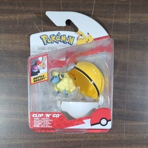 Pokemon Clip 'N' Go Mareep Figure - Yellow and Blue